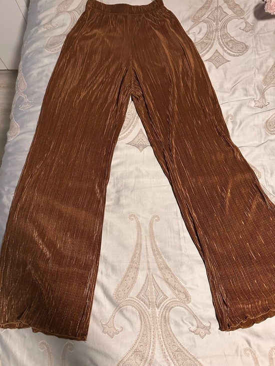 mumu Pants - Show Me Your MuMu Metallic Copper Pleated Pants